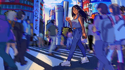 (Dec 2024) Girl walking in shibuya